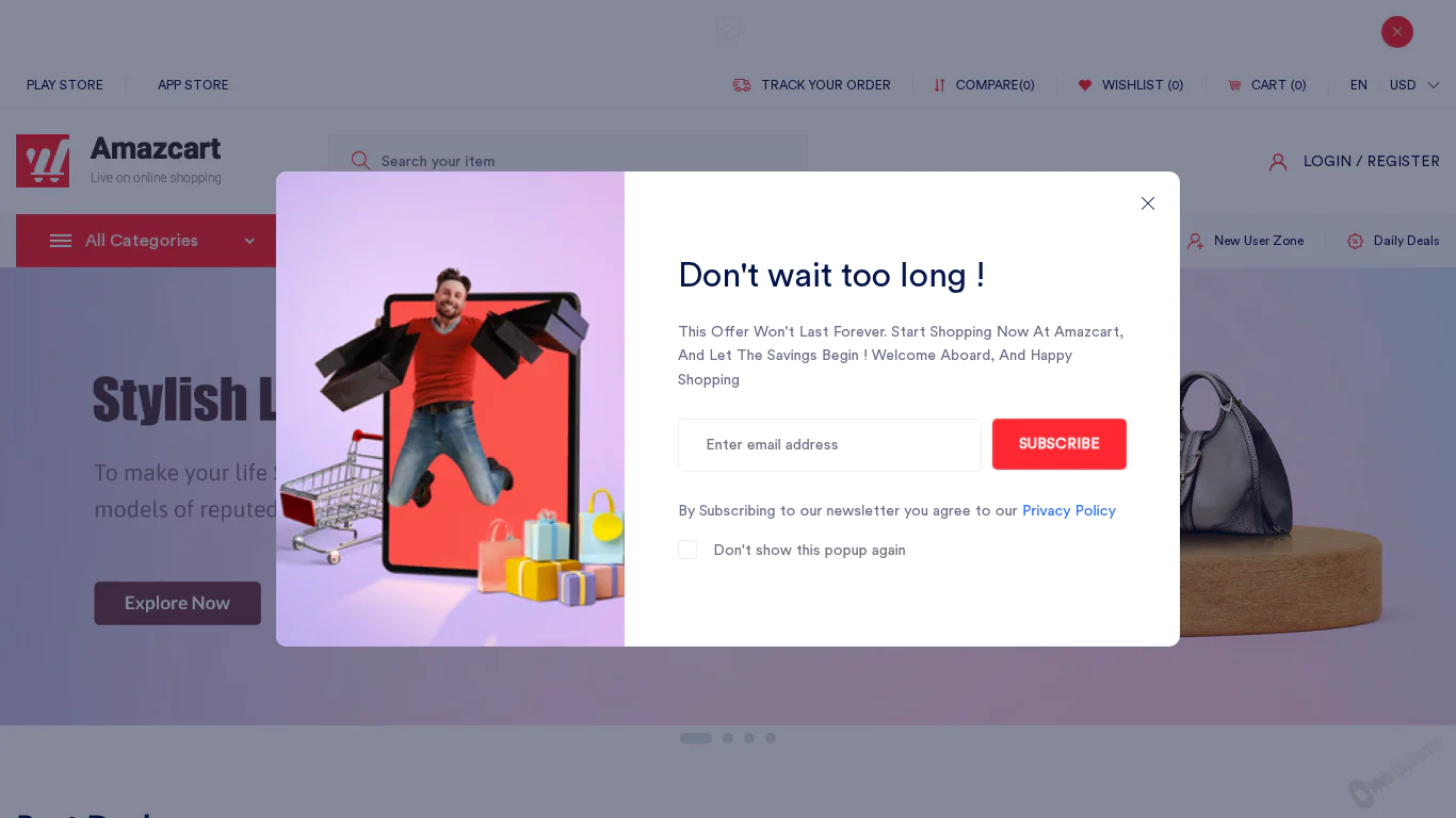 AmazCart - Laravel Ecommerce System CMS Multi-Vendor
