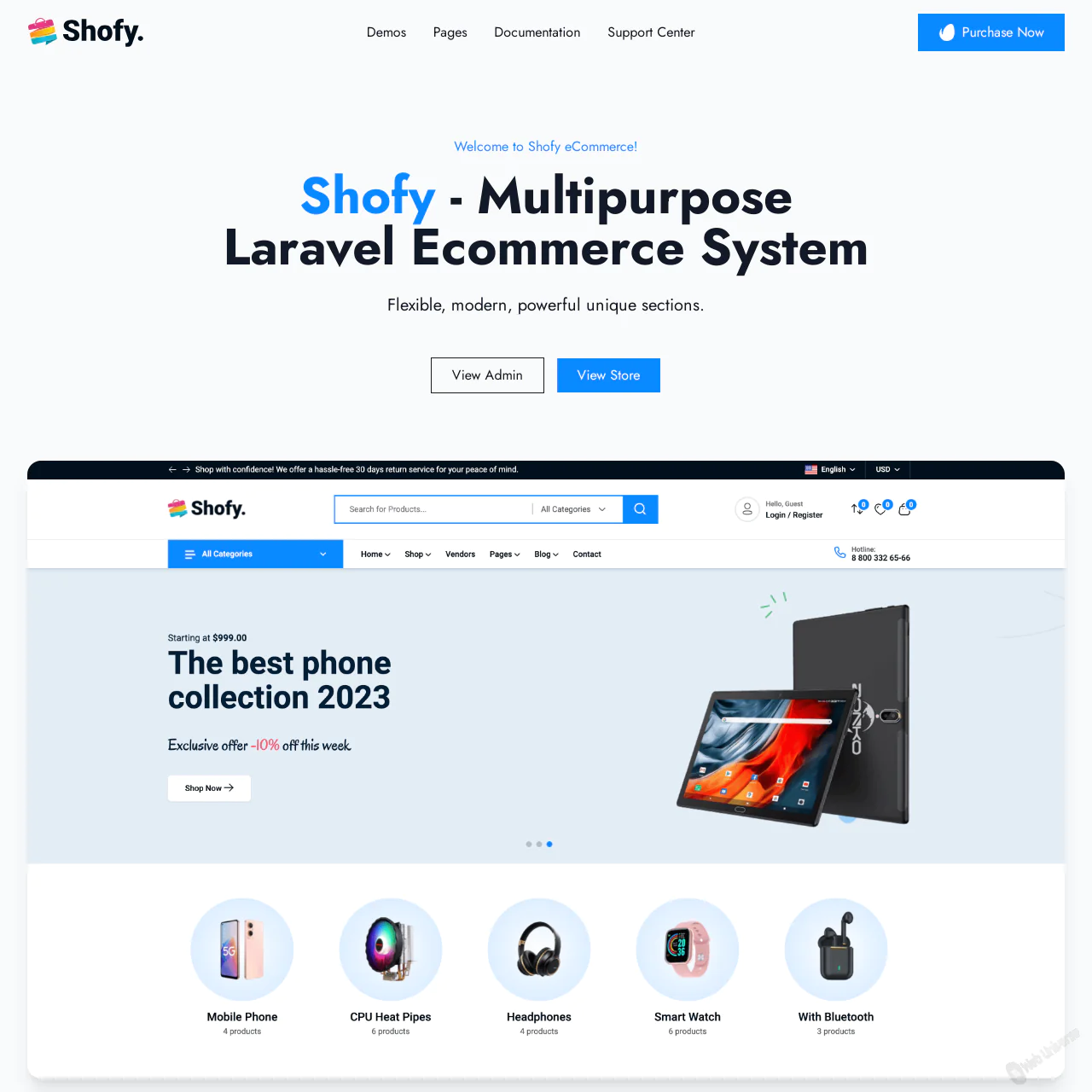 Shofy - eCommerce & Multivendor Marketplace Laravel Platform