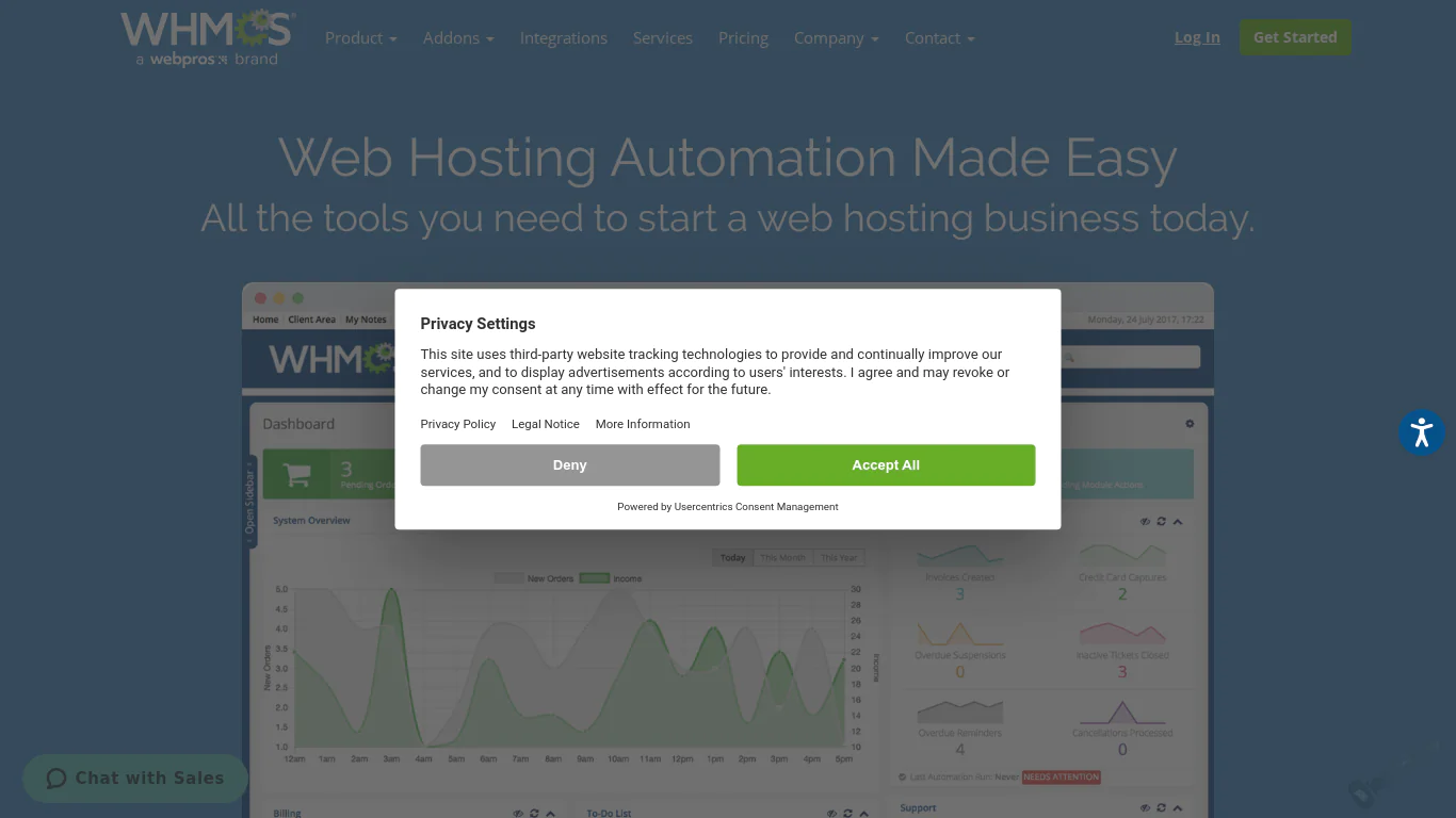WHMCS - Web Hosting Billing & Automation Platform (Lifetime License)