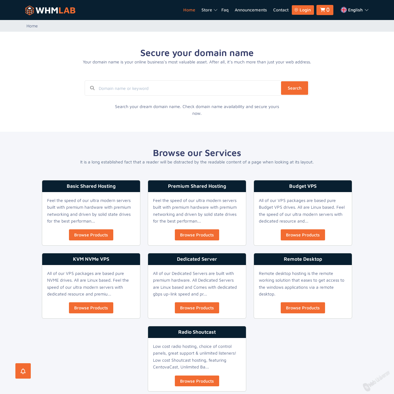 WHMLab - Ultimate Solution For WebHosting Billing And Management